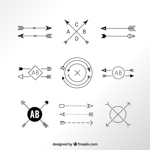 Free vector modern arrow logos