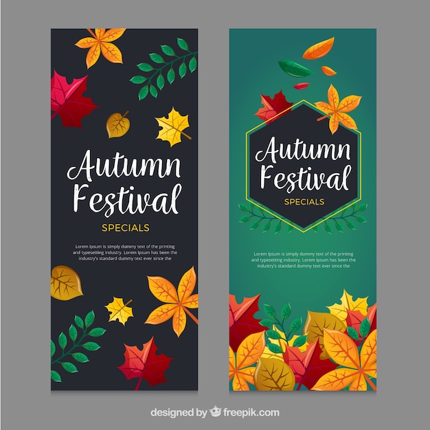 Modern autumn banners