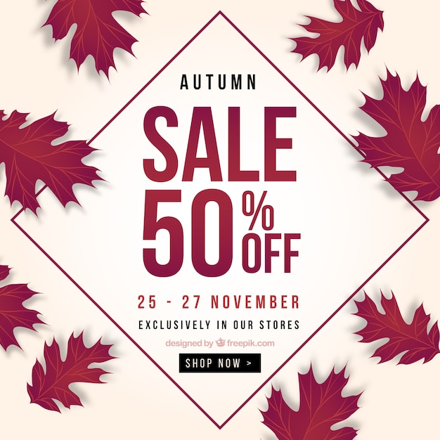 Modern autumn sale background