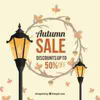 Free vector modern autumn sale background