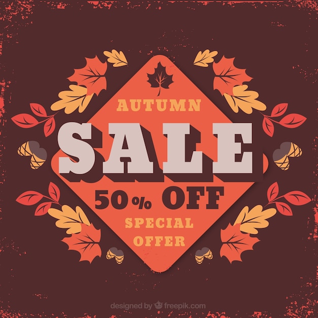 Free vector modern autumn sale background