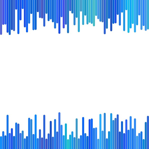Современный фон из вертикальных полос в синих тонах - векторный дизайн на белом фоне