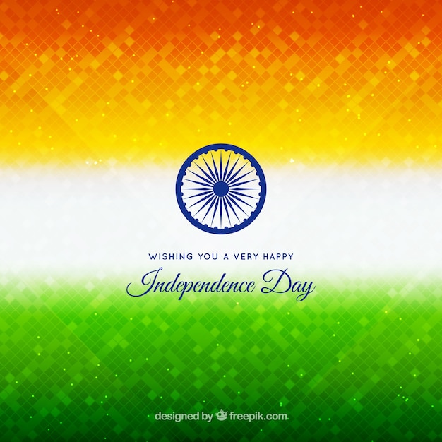 Free vector modern background of india independence day flag