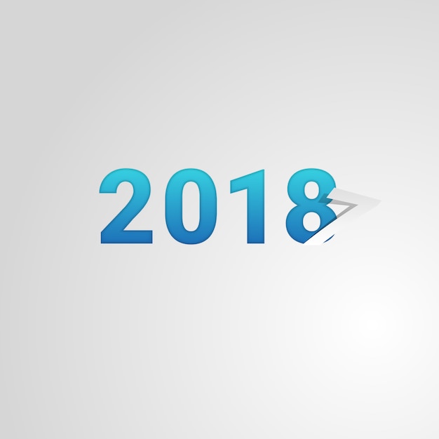 Vettore gratuito sfondo moderno del nuovo anno 2018