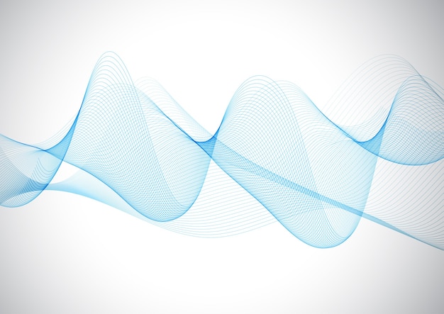 Modern background with blue flowing lines