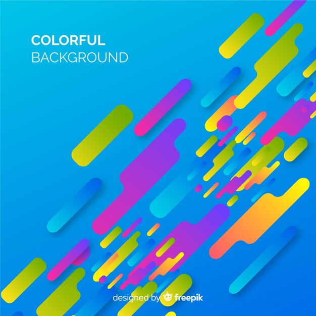 Modern background with colorful abstract shapes