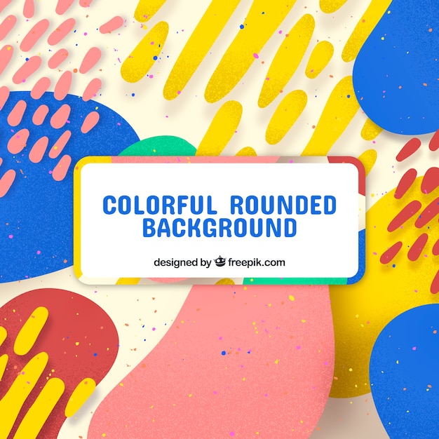 Modern background with colorful rounded shapes