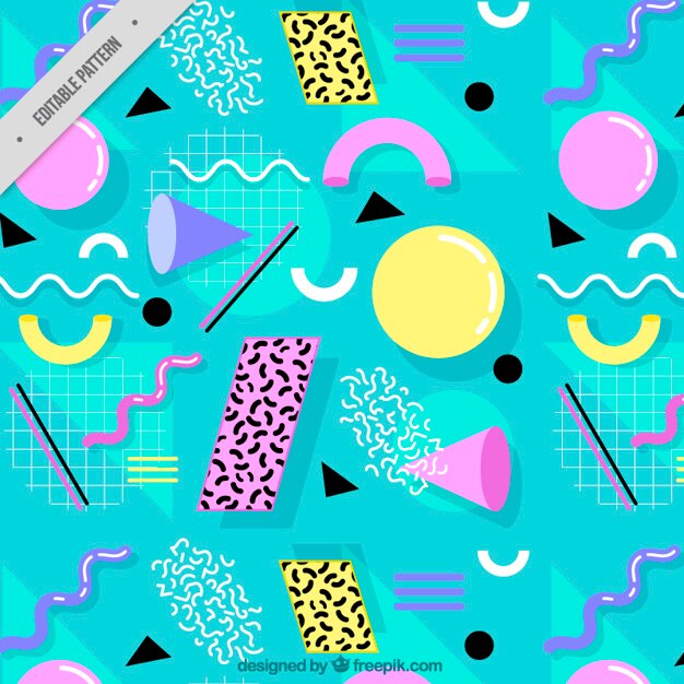 Free Vector modern background with flat figures