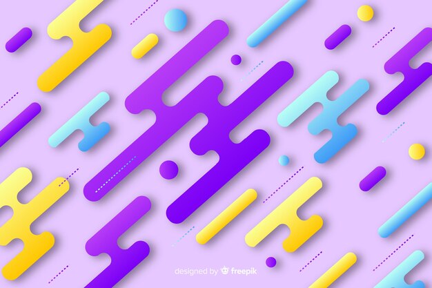 Modern background with gradient dynamic shapes