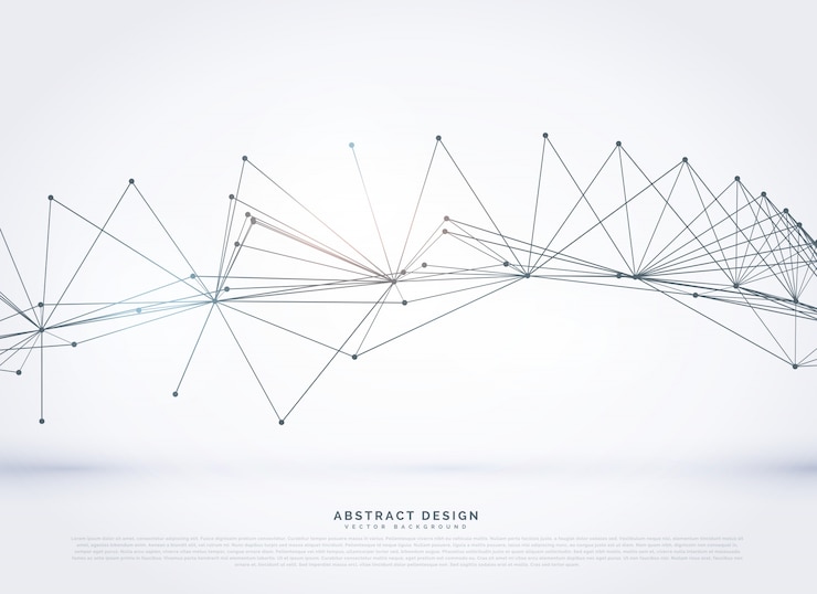 Free Vector modern background with lines and dots