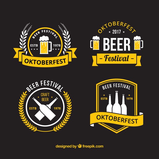 modern badges for german beer fest