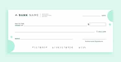 Free vector modern bank cheque check voucher template