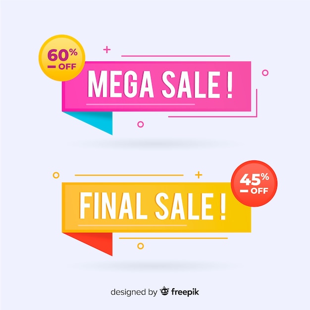 Modern banner sale in flat design