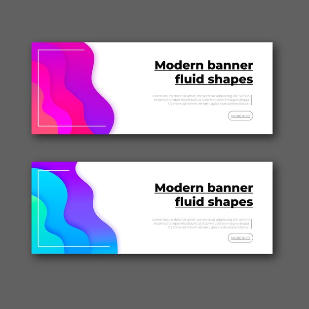 Modern banner with abstract shapes