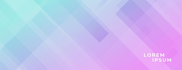 Free vector modern banner with diagonal lines effect and vibrant colors