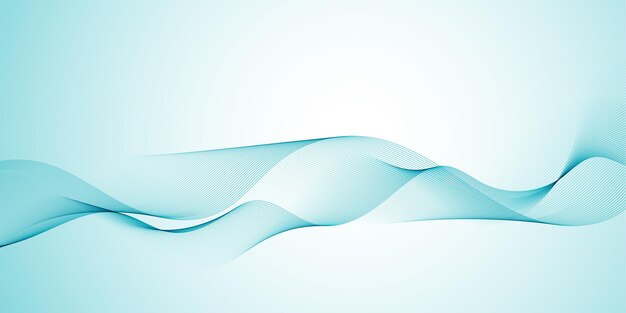 Modern banner with a flowing waves design