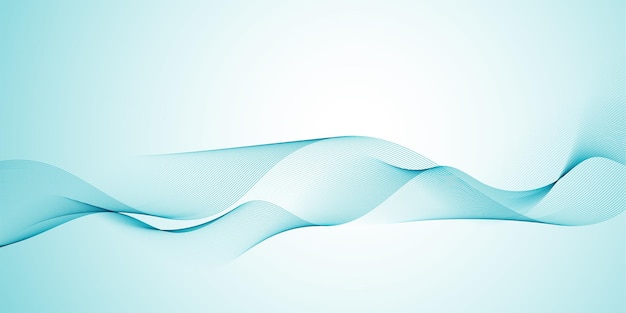 Modern banner with a flowing waves design