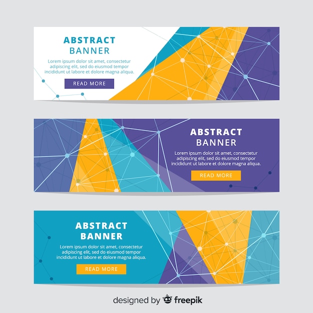 Modern banners with abstract design