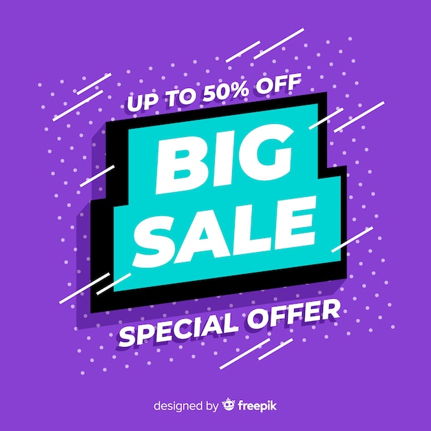 Free vector modern big sale banner concept