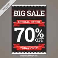 Free vector modern big sale flyer template