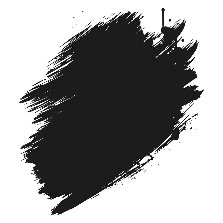 Free Vector modern black brush stroke on a white background