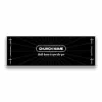 Free vector modern black church twitter header