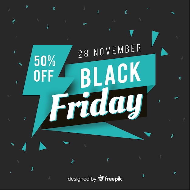 Modern black friday composition with flat design