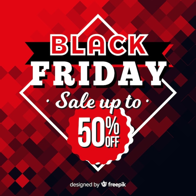 Modern black friday composition with flat design