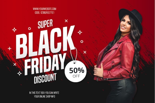 Modern Black Friday Sale Background Template