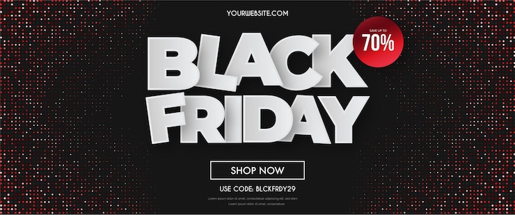 Free Vector modern black friday sale background with abstract red dots
