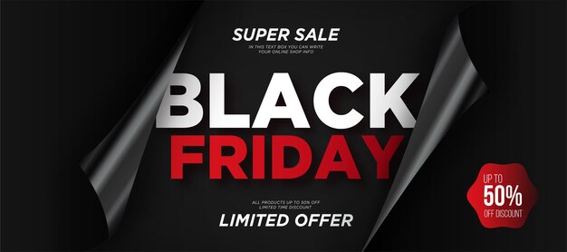 Modern Black Friday Sale Banner Background