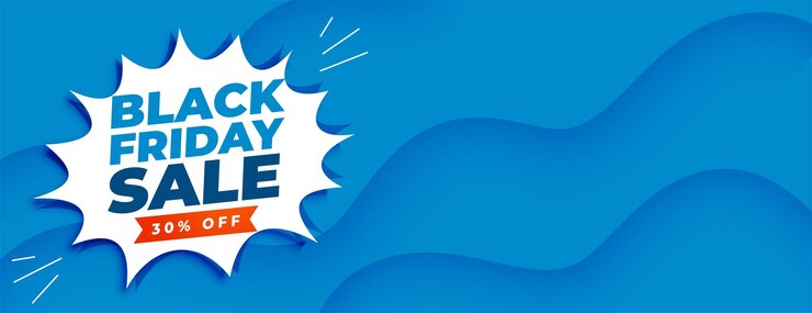Free Vector modern black friday sale promo banner in comic style