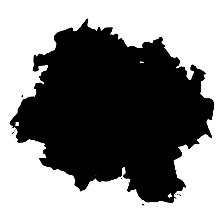 Free Vector modern black grunge brush stroke on a white background