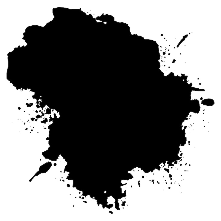 Free Vector modern black grunge brush stroke on a white background