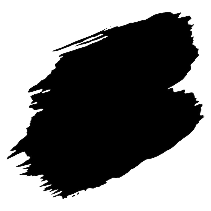 Free Vector modern black grunge brush stroke on a white background