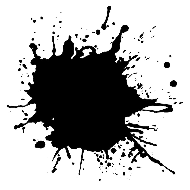 Free Vector modern black grunge brush stroke on a white background