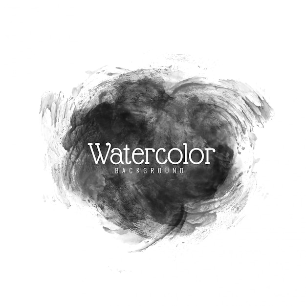 Modern black watercolor vector design