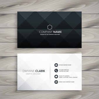 Modern black and white business card design