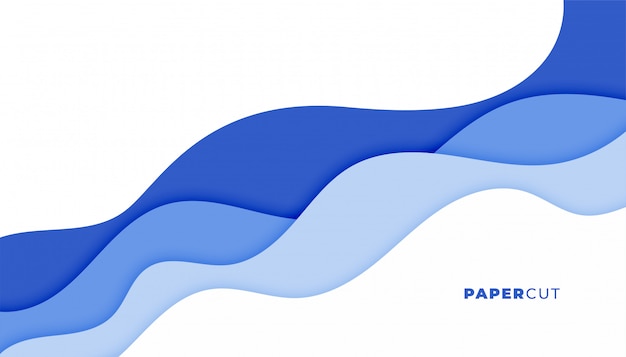 モダンなブルーの抽象的なスタイリッシュな波背景デザイン
