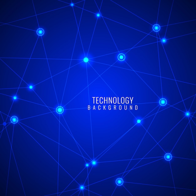 Free vector modern blue background, technological theme