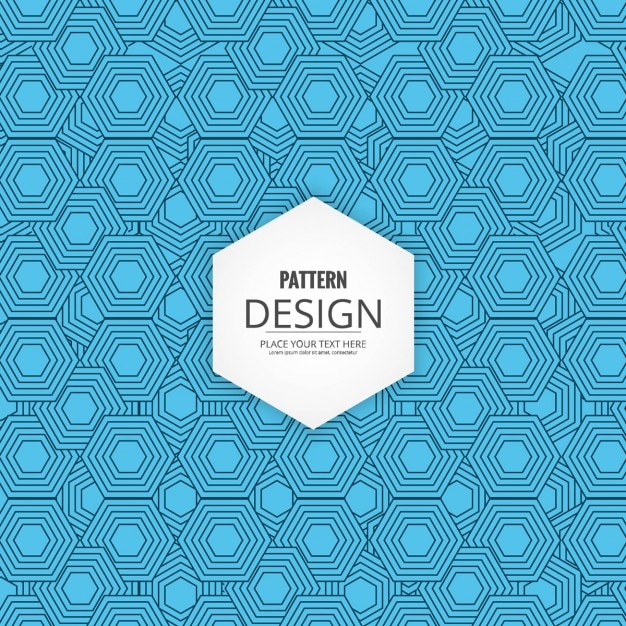 Modern blue background with geometric hexagons