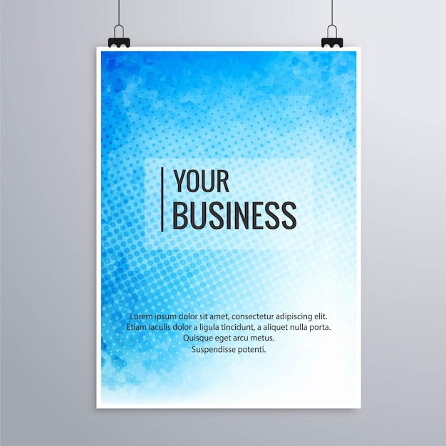 Modern blue brochure with dots texture