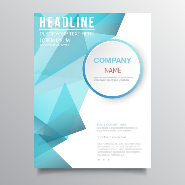 Free vector modern blue brochure