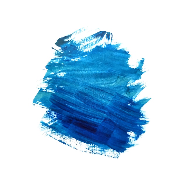 Современный синий мазок акварелью дизайн фона