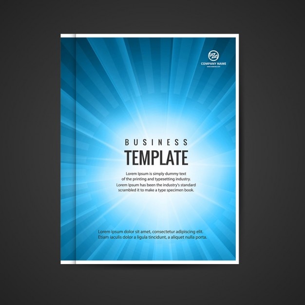 Free vector modern blue business booklet