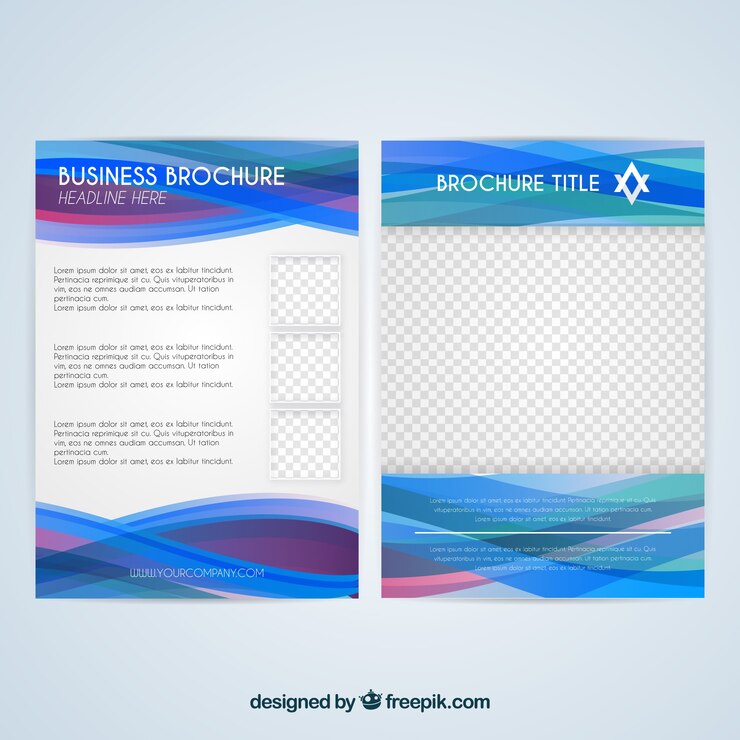 Free Vector modern blue business brochure template