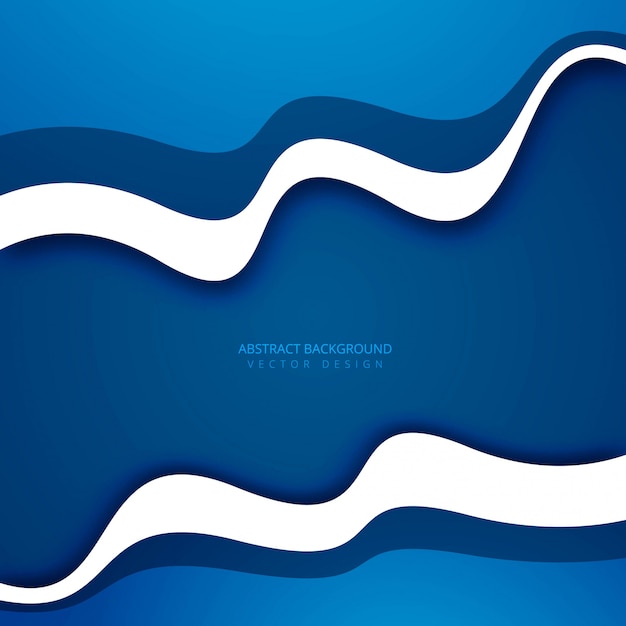 Free vector modern blue business wavy background