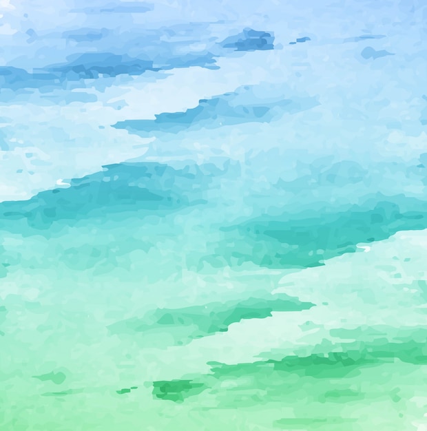 Free vector modern blue and green watercolor background