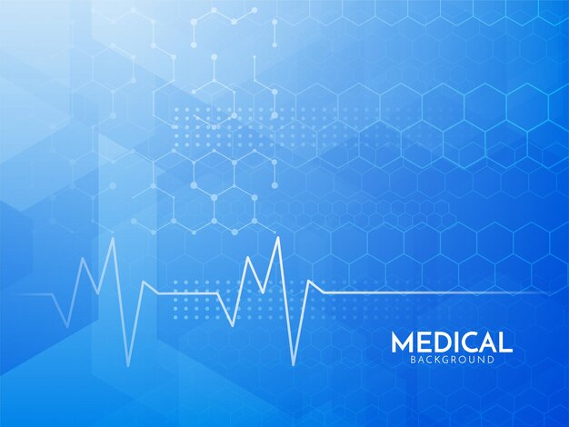 Modern blue hexagonal medical concept background