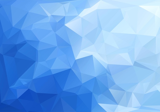 현대 블루 낮은 폴리 삼각형 모양 배경